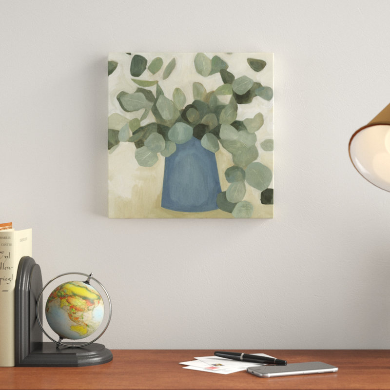Greenery Still Life VI by Emma Scarvey - Painting, 91cm H x 91cm W, Wrapped Canvas