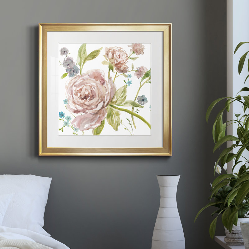 Summer Whisper I - Cadre photo, reproduction d'art sur papier, H 22,5 po x l 22,5 po x P 1,5 po, Papier encadré doré