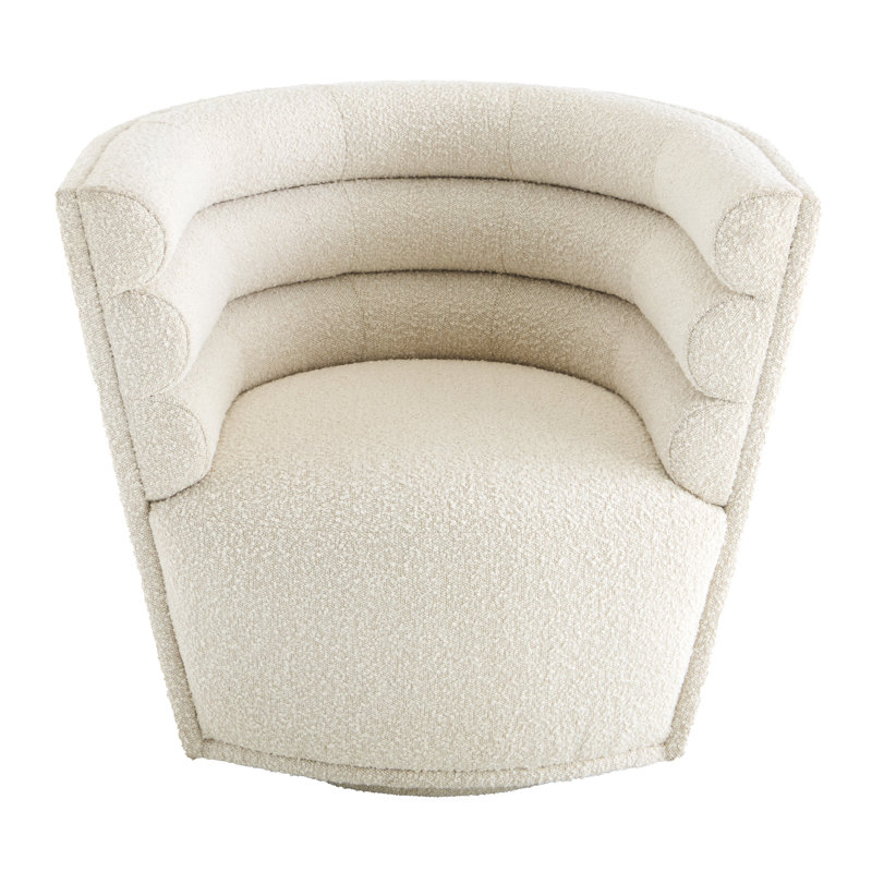 Fauteuil club pivotant Maxime, Boucle Olympus avoine