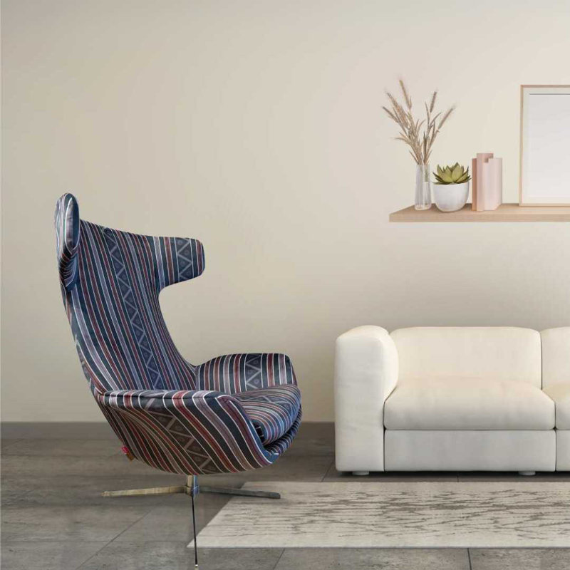 Alexandia Velvet Swivel Armchair