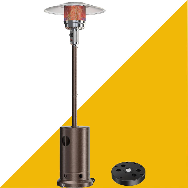 Chaufferette au propane, chauffages d'extérieur 48 000 BTU avec système d'arrêt automatique pour la cour, la terrasse, le jardin, le porche