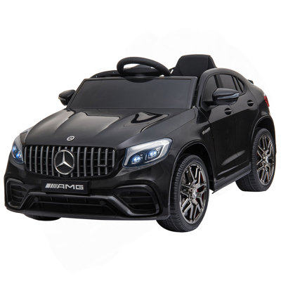 Voiture pour tout-petit Aosom 12V avec télécommande, coupé Mercedes AMG GLC63S, voiture électrique à 2 vitesses, lecteur MP3, lumière, klaxon, chants, suspension, noir