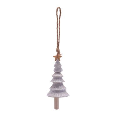 Stoneware Tree Ornament Set of 6