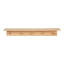 Shea Poplar Solid Wood Floating Shelf with Hooks-1056400338