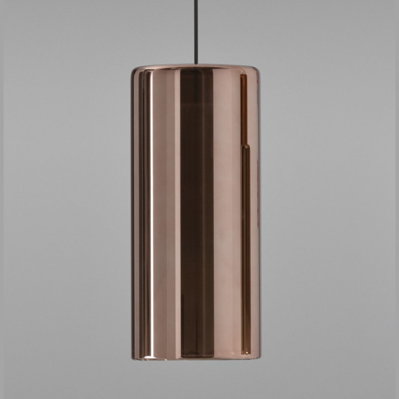 LIT 1 - Light Pendant, Black/Violet, 13.4" H x 6.3" W x 6.3" D