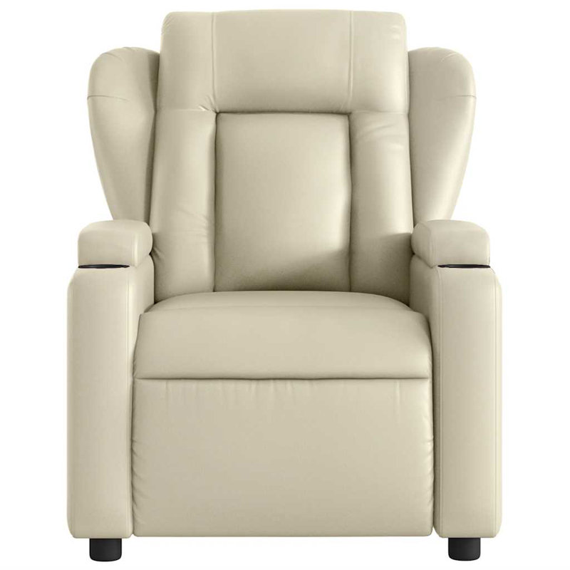  Fauteuil inclinable de massage en similicuir crème, métal, contreplaqué simple