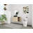 36" Wall-Mounted Bathroom Vanity Set - 5 Color Basin Options (White/Black/Marble Patterns) With Open Storage Shelf(Type B)-1724620084