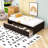 Yunet Twin Size Wood Platform Bed with 2 Drawers-1775535509