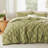 Bedsure King Size Comforter Set Grayish Pink, Boho Tufted Bed Set, Checkered Farmhouse Shabby Chic Bedding, 3 Pieces, 1 Plaid Geometric Comforter and 2 Pillow Shams-19842425-19842429