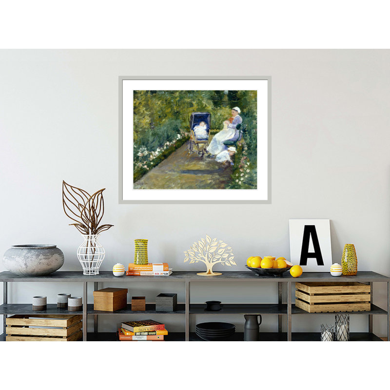 «Children in a Garden (The Nurse)» par Mary Cassatt, impression giclée encadrée, H 33,5 po x l 40 po