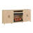 Sasha 80” Modern Reeded TV Stand with duraflame® Smart Electric Fireplace with Alexa Voice & App Control-128929317