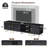 Mercer41 71" High Gloss Tv Stands With Charging Station & Speaker, Modern Fluted Panel Led Entertainment Center With Sliding Door-409115398