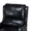 Fauteuil inclinable manuel en cuir véritable avec pattes en bois massif Beecher Traditional-529000380