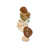 Brun / blanc / brun noisette