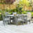 6 - Person Acacia Wood Patio Dining Set with Rectangular Table , Cushions Included-2135848670