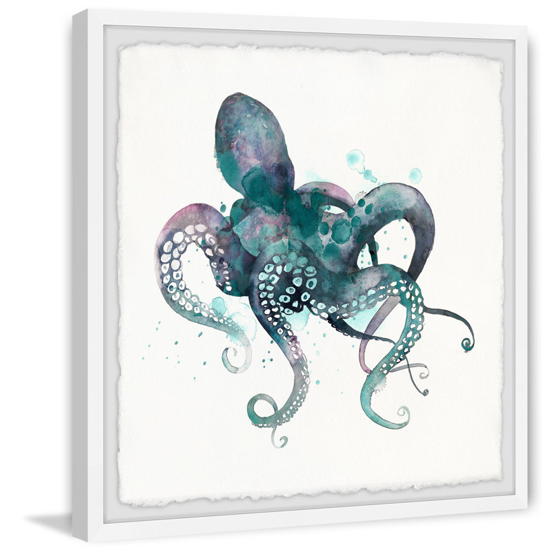 Tentacles I - Single Picture Frame Print, 41cm H x 41cm W x 3.81cm D