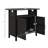 Outdoor Pool Towel Storage Cabinet Organizer, Pool Towel Holder with Shelf and Cabinet, Pool Valet with Weather-Resistant PE Rattan and Steel Frame-1008630373