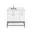 Meuble-lavabo simple 36 po avec plateau en pierre reconstituée Paisley-1494496872