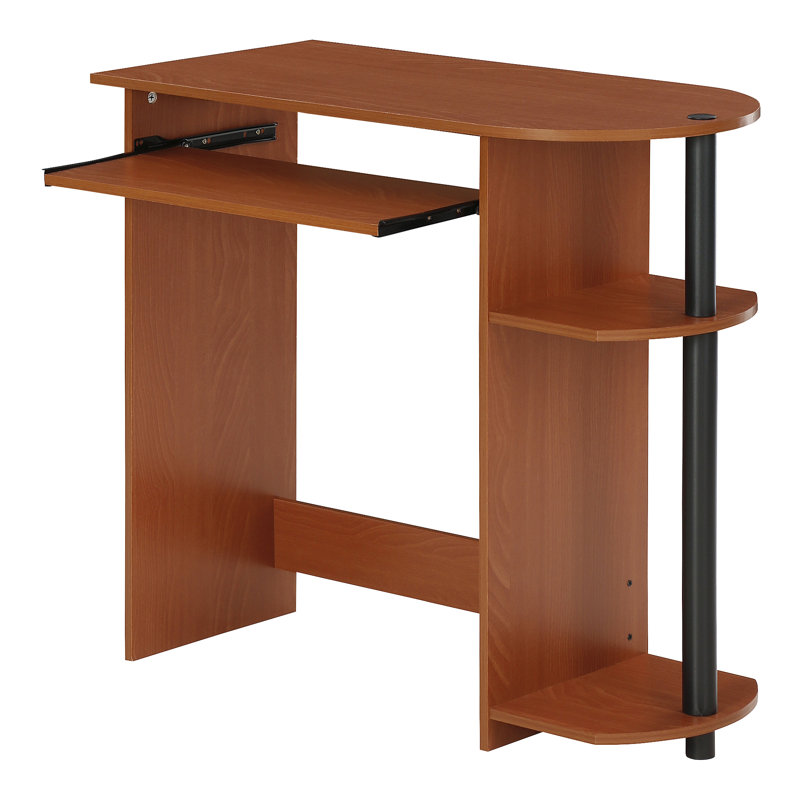 Simplistic Easy Assembly Computer Desk, Light Cherry