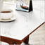 Table d'appoint rétro avec tablette de rangement en ardoise rétro brun rougeâtre, parfaite pour les petits espaces et les décors modernes