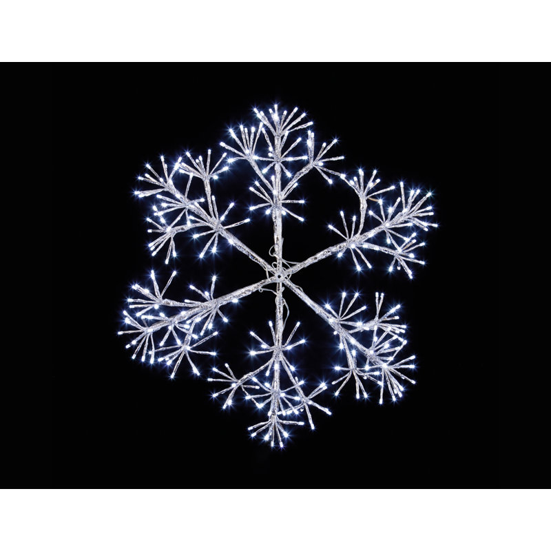 60cm Starburst LED Snowflake, Silver