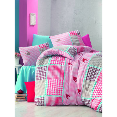 Cotton Blend Patchwork Duvet Cover Set