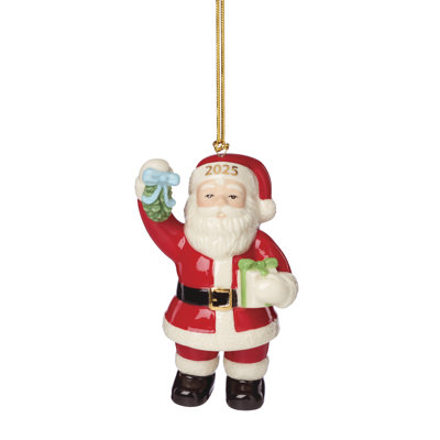 2025 Santa with Mistletoe Ornament