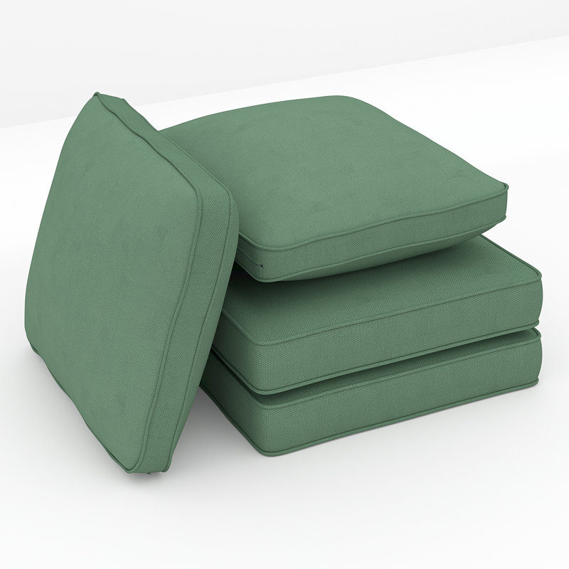 Outdoor 4'' Seat / Back Cushion, Green, 4