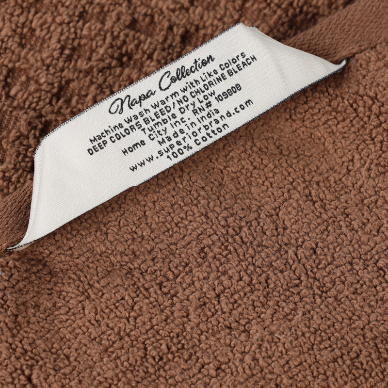Serviette de bain 100% coton gaufré Hochman, Chocolat