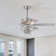 Dual Crystal Ceiling Fan With Lights, Fandelier Chandelier Fans with Remote Control
