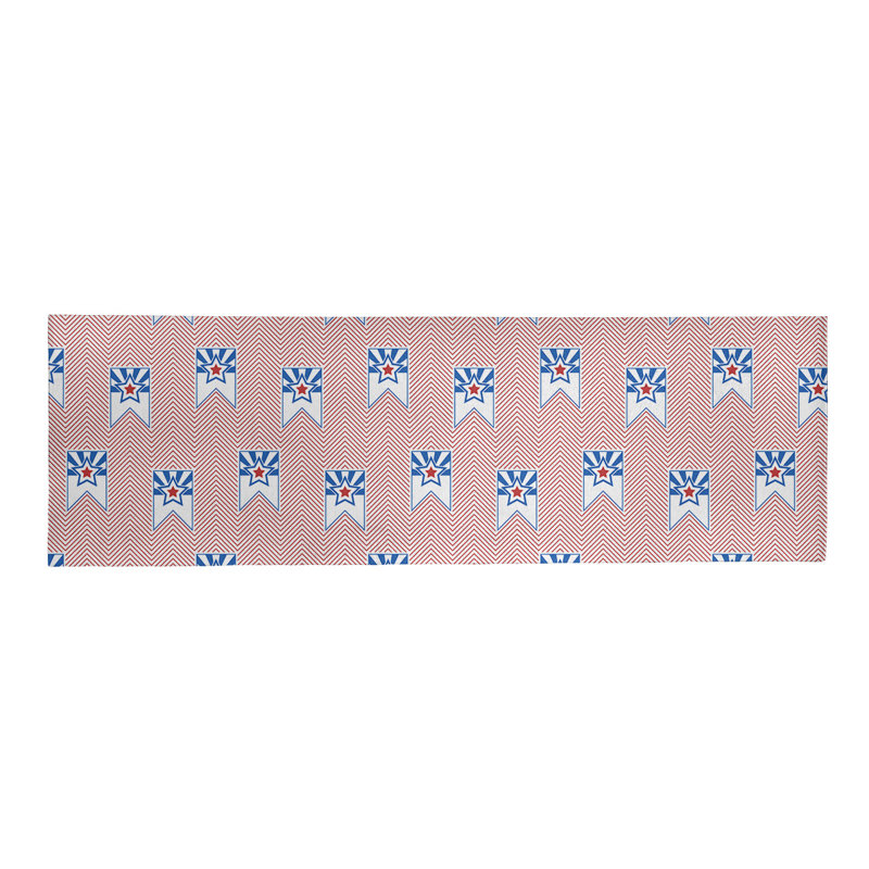 Tapis de zone rouge/bleu fait main, Tapis de couloir 2 pi x 8 pi