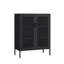 Armoire d'appoint 32 po en métal noir | Rangement et présentation modernes | Idée cadeau-1579879286