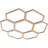 34"OD x 14 1/2"ID x 1/4"T Florin Wood Fretwork Pierced Ceiling Medallion, Walnut-63411870-63411863