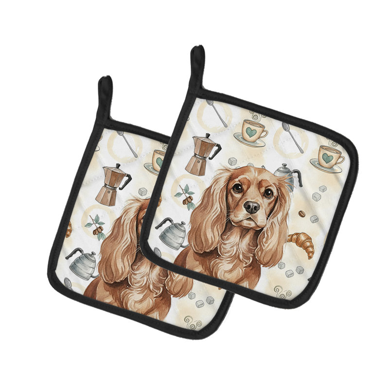 Paire de poignées Ruby Cavalier Spaniel
