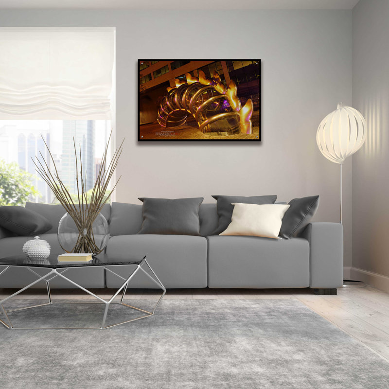 «Nuit blanche» par Sebastien Lory, art en verre acrylique, H 24 po x l 36 po x P 0,2 po