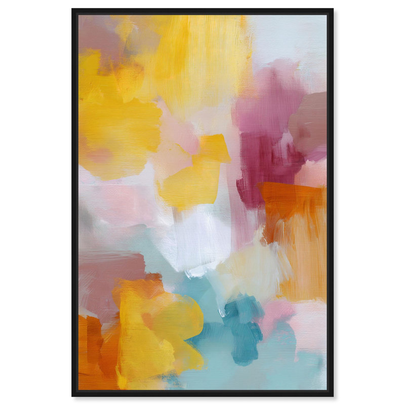 "Pastel Play IV", reproduction murale sur toile par Art Remedy, cadre noir, 16 x 24, H 25 po x l 17 po, Cadre noir