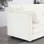 Fauteuil confortable avec chenille blanche - siège simple pour le salon