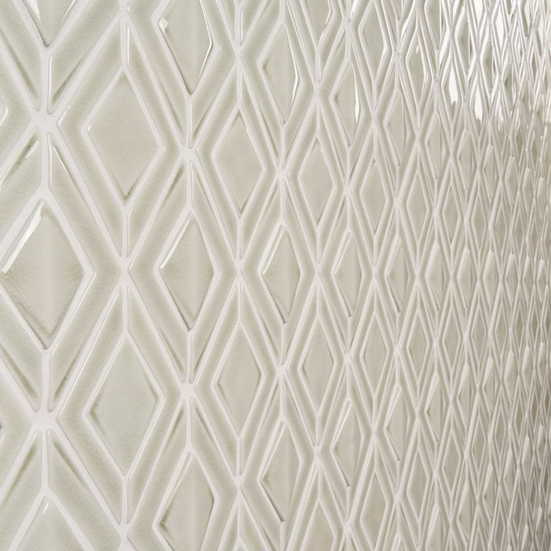 Nabi Jewel 3D Glossy Glass Mosaic Tile, Tundra Gray
