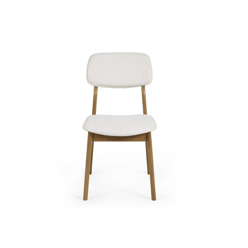 Coffelt 47cm H Upholstered Upholstered Back Side Chair in Cream