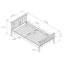 Structure de lit simple Clerise avec tête et pied de lit, plateforme en bois avec 13 lattes de bois, aucun sommier requis, assemblage facile, style maison de campagne pour chambre d'enfant simple (38 x 75)-286889356-286889346
