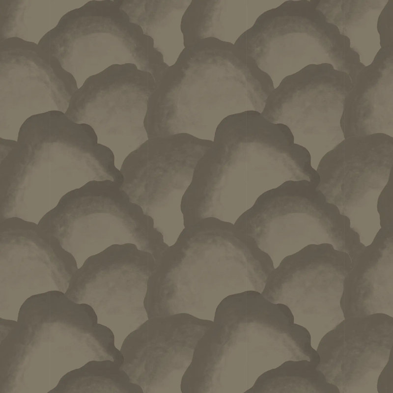 Wave Scales - Papier peint, Noyer, Papier de qualité supérieure, Non-Pasted