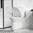 Comfortable Height 17" Toilet, Dual Flush 1.1/1.6 , Rimless Bowl, Soft Closing Seat, Gloss White, 12" Rough-In Modern Glossy White Height, Flush, Close Rough-In, Compact Layout