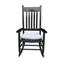 Chaise berçante en bois noir sans passe-partout-606097867