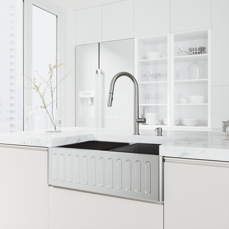 Station de travail et accessoires pour évier de cuisine à simple cuve en acier inoxydable L 30 po x l 21 po Oxford
