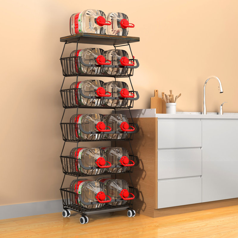 15.8'' W Utility Cart with Wheels, 45.5 H x 15.8 W x 11.8 D
