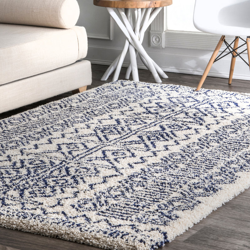 Tapis bleu marine Lowenthal, Rectangle 5 pi x 8 pi