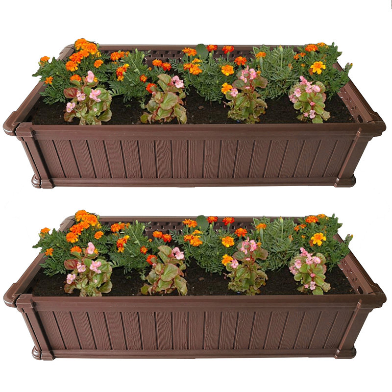 Lit de jardin surélevé en plastique Coen, 4 pi x 2 pi