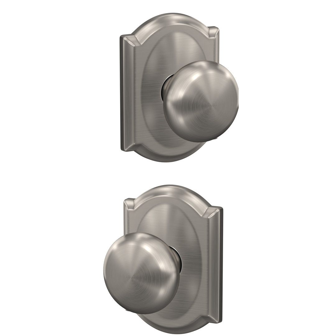 Plymouth Hall-Closet and Bed-Bath Knob with Camelot Trim Schlage 