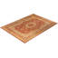 Tapis rouge noué à la main Zyana, unique en son genre