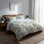 Ensemble de literie à motif floral 3 pièces - Ensemble de housse de couette et coussin décoratif Country Farmhouse